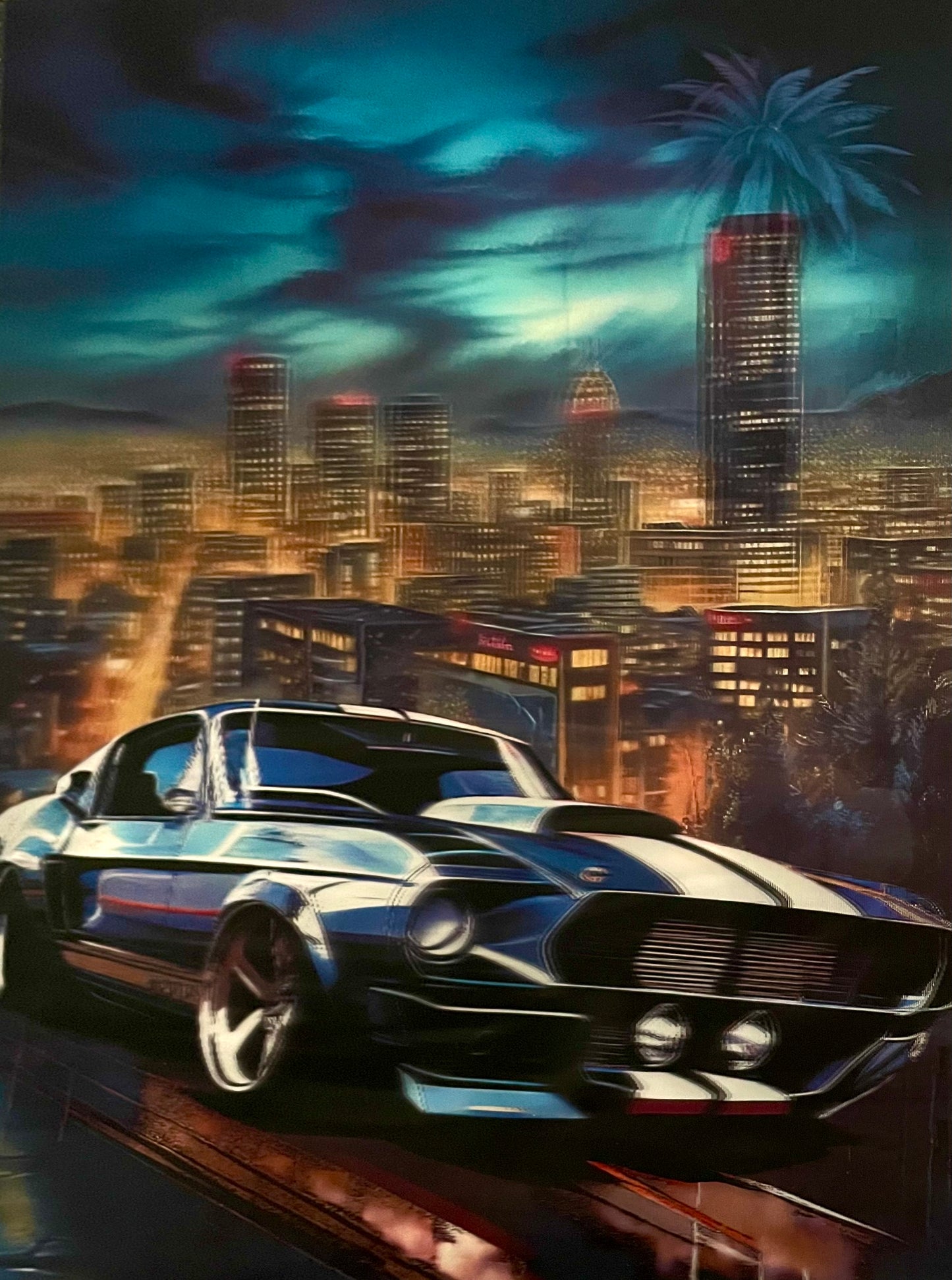 Chevy and Mustang 3D Flip Poster