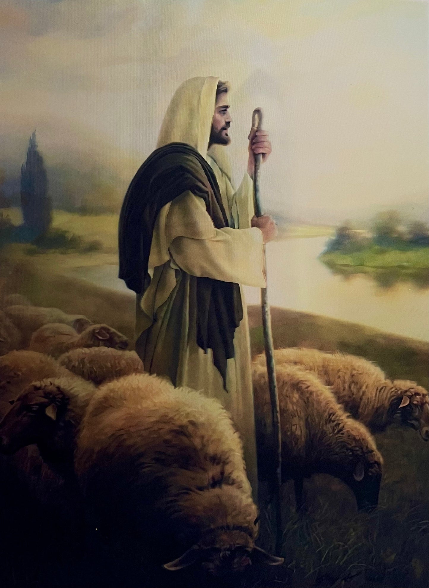 Smiling Jesus & Jesus Shephard 3D Flip Poster