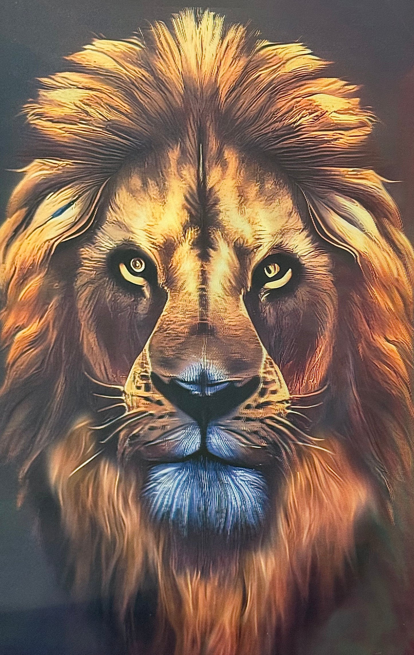 Fire Lion 3D Flip Poster