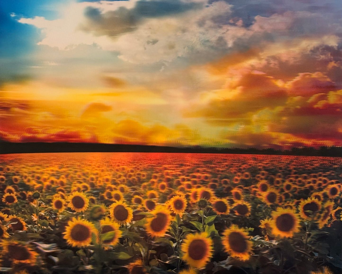 Sunflower Field 3D Flip Poster