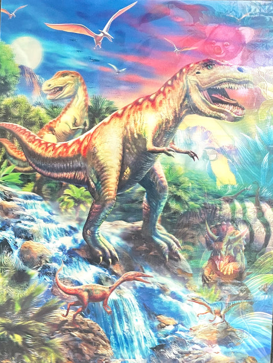 Zoo Animals and Dinosaurs 3D Flip Poster