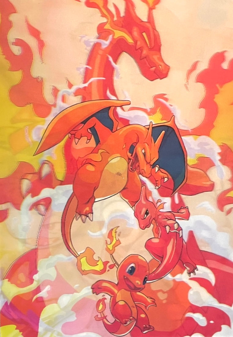 Pokemon Starter Evolutions 3D Flip Poster