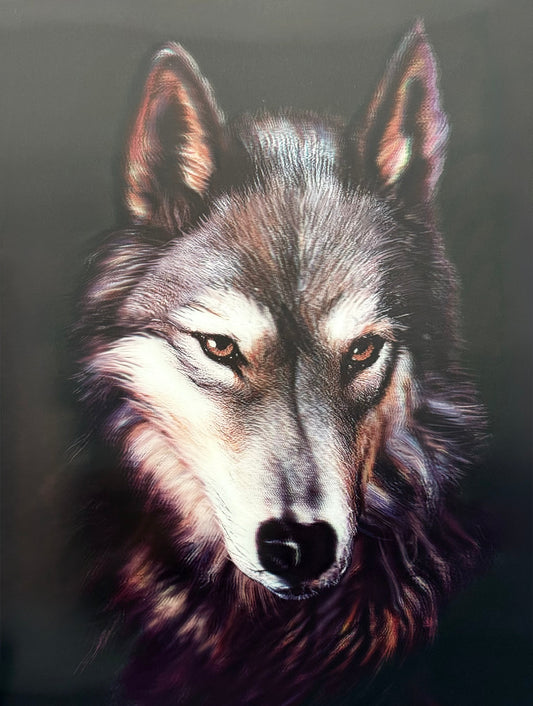 Wolf Head 3D Depth Poster