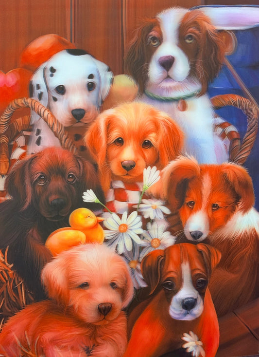Puppies 3D Depth Poster