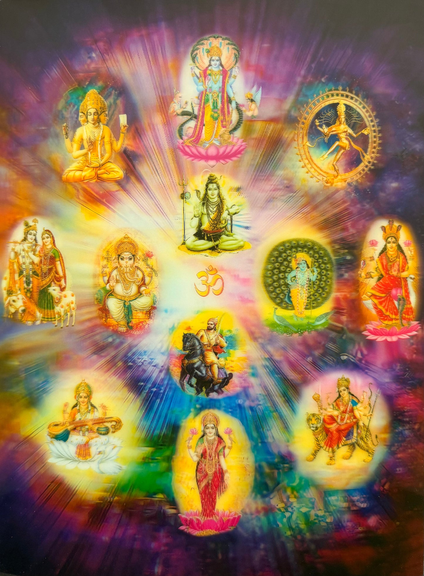 Hindu Deities 3D Depth Poster