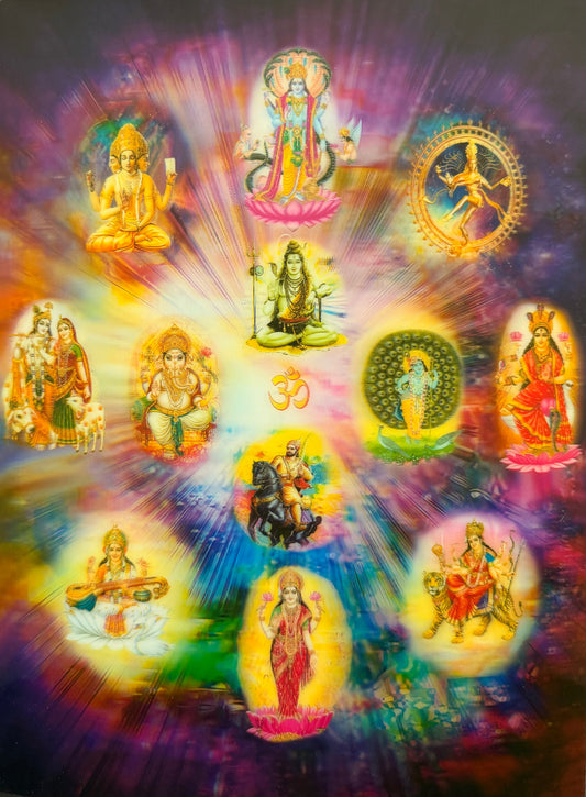 Hindu Deities 3D Depth Poster