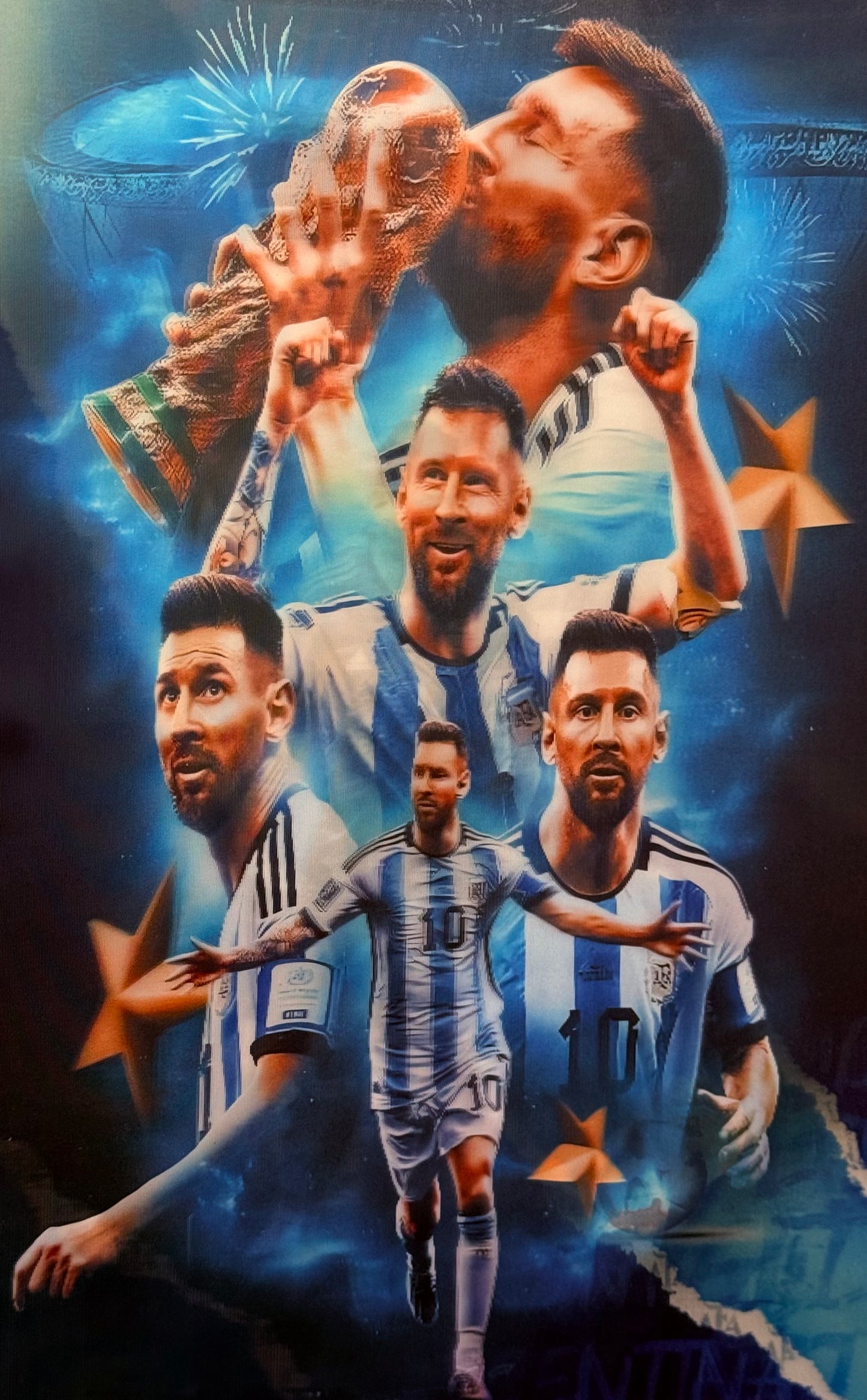Messi World Cup 3D Flip Poster