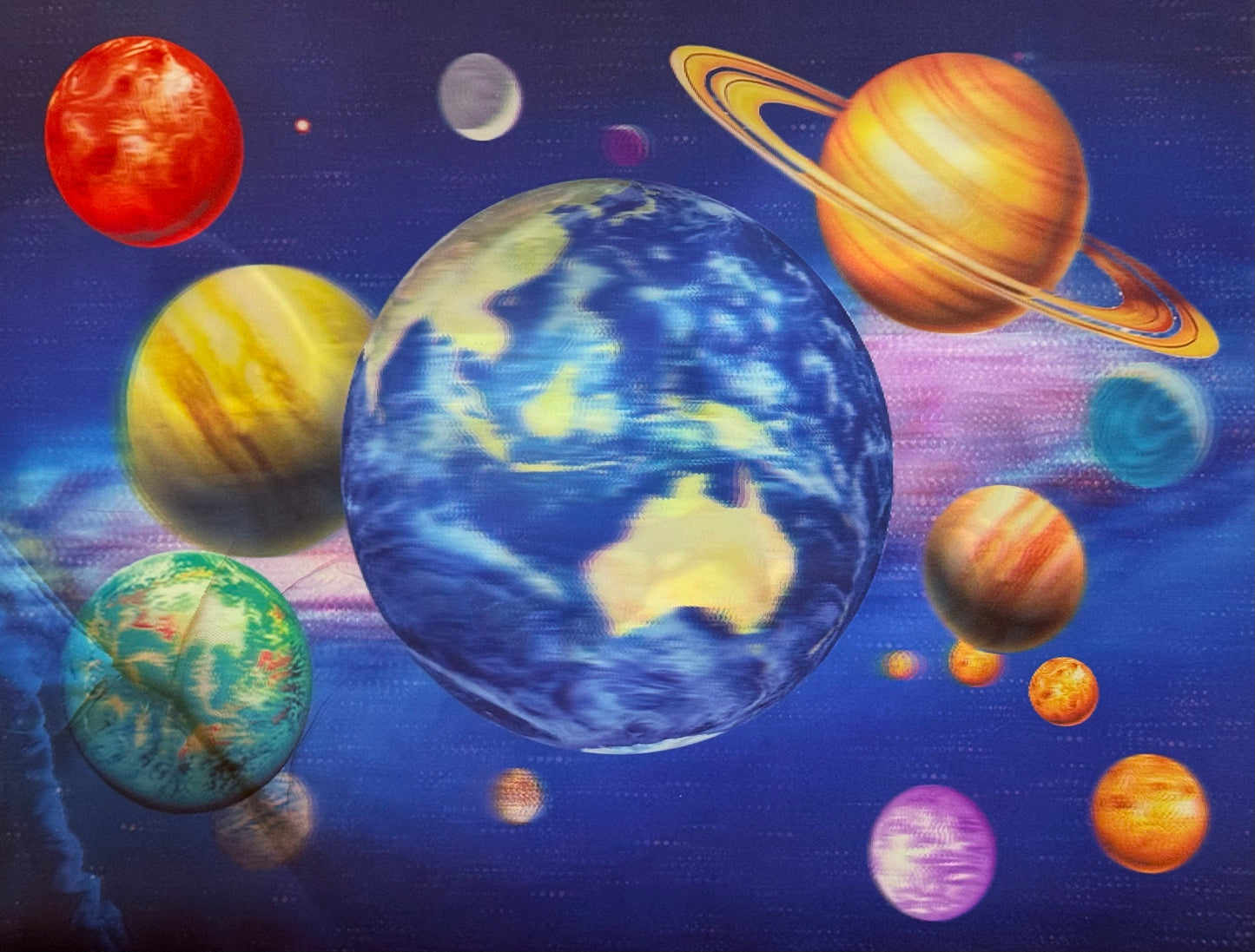 Astronaut & Planets 3D Flip Poster