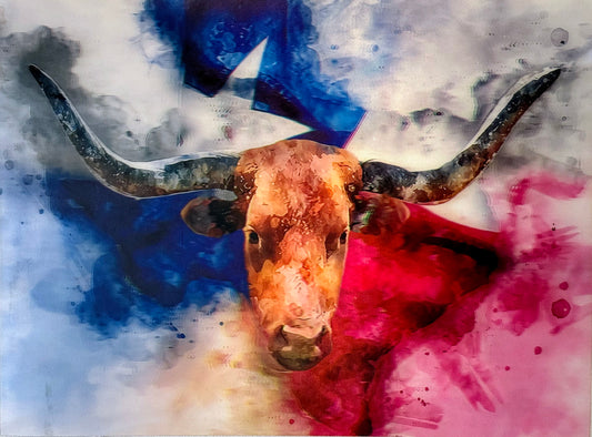 Texas Longhorn 3D Depth Poster