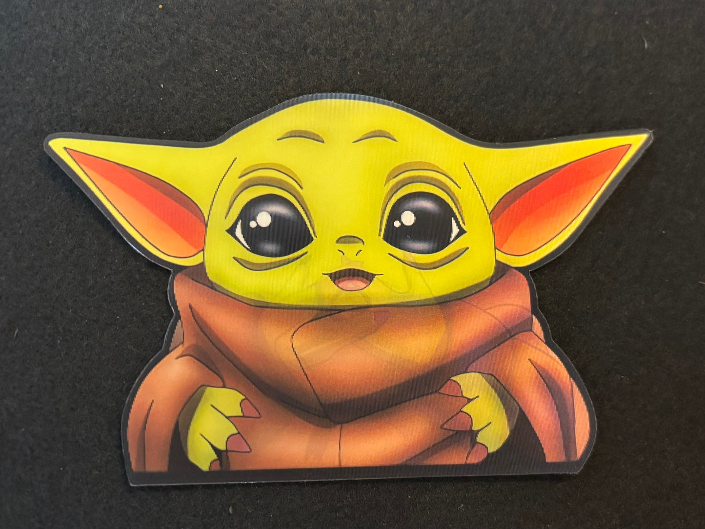 Grogu 3D Flip Sticker
