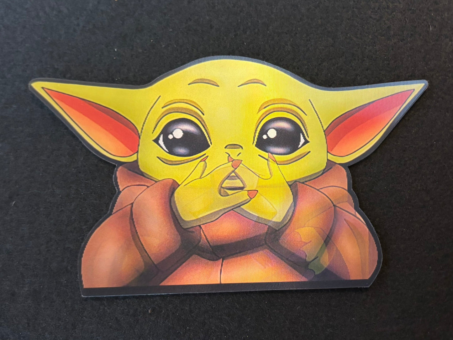 Grogu 3D Flip Sticker