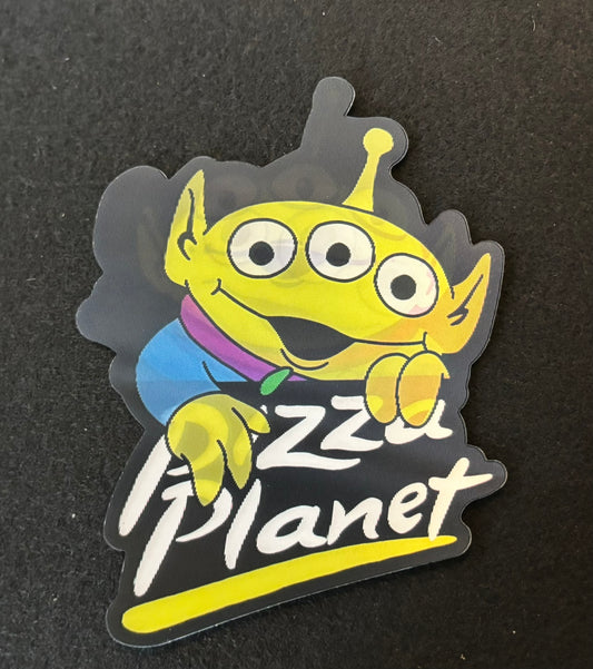 Pizza Planet Aliens 3D Flip Sticker