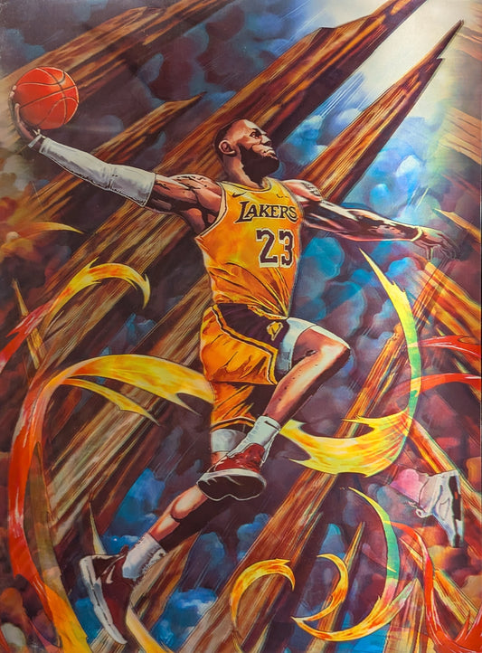 Lebron and Jordan 3D Flip Poster